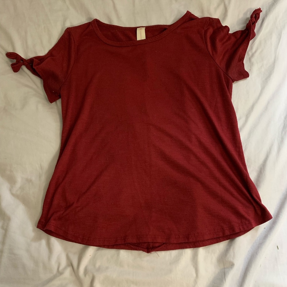 Red Short Sleeve Top